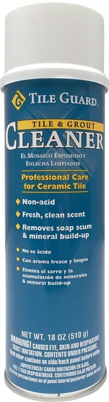 Homax 9532-06 Tile and Grout Cleaner, 18 oz Aerosol Can, Foam, Fresh, White