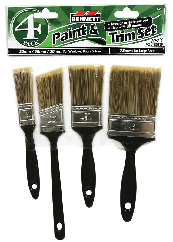 BENNETT 4000 Paint and Trim Set, 4-Brush
