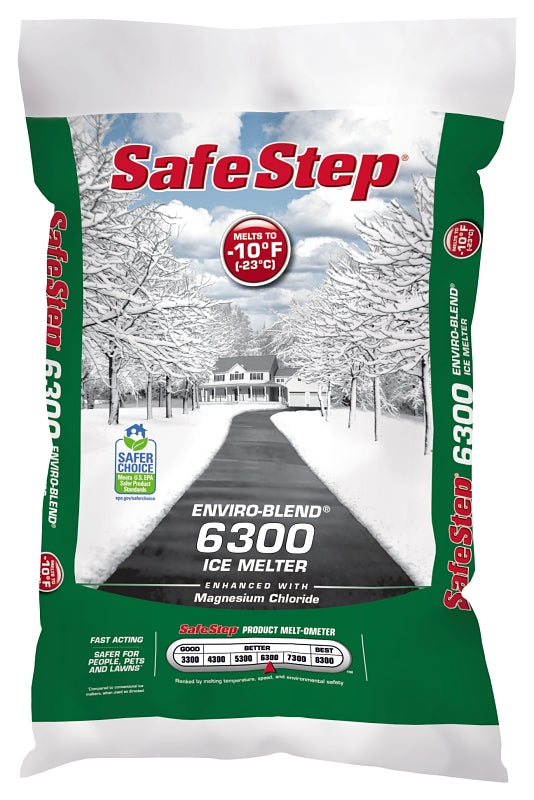 Safe Step Enviro-Blend 56825 Ice Melter, Crystalline Solid, White, 25 lb Bag