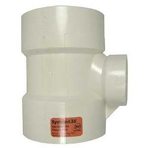 Homerite System 636 Series 296082 Pipe Tee, 2 in, Hub, PVC