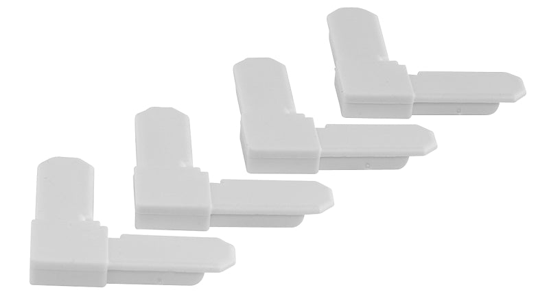 M-D 14166 Frame Corner, Plastic, White, For: 5/16 in Frames
