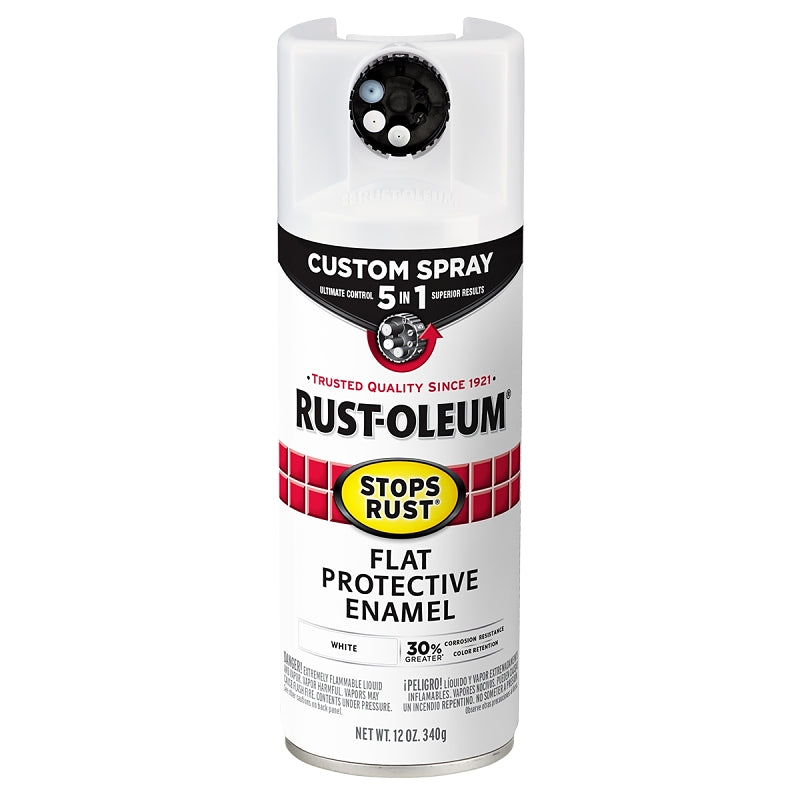 PAINT SPRAY FLAT WHITE 12OZ