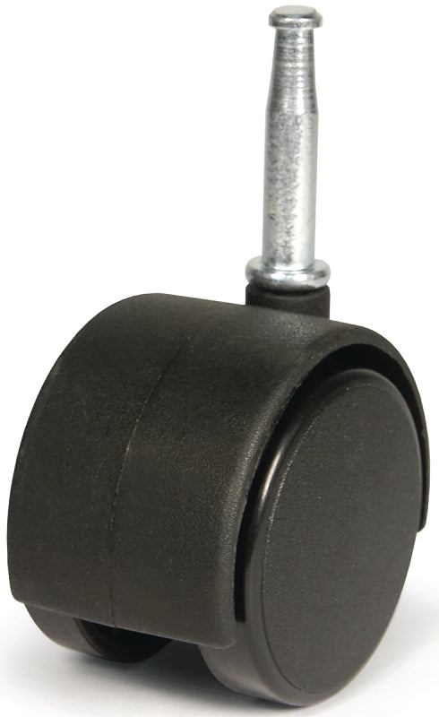 Dh Casters C-T20S1BK Swivel Caster, 2 in Dia Wheel, Plastic Wheel, Black, 85 lb