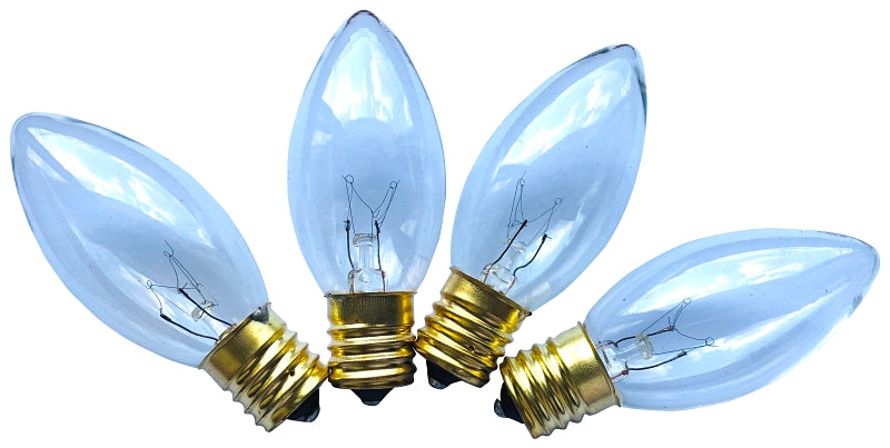 Hometown Holidays 16520 Light Bulb, 7 W, Intermediate Lamp Base, Incandescent Lamp, Clear Light, 3000 hr Average Life