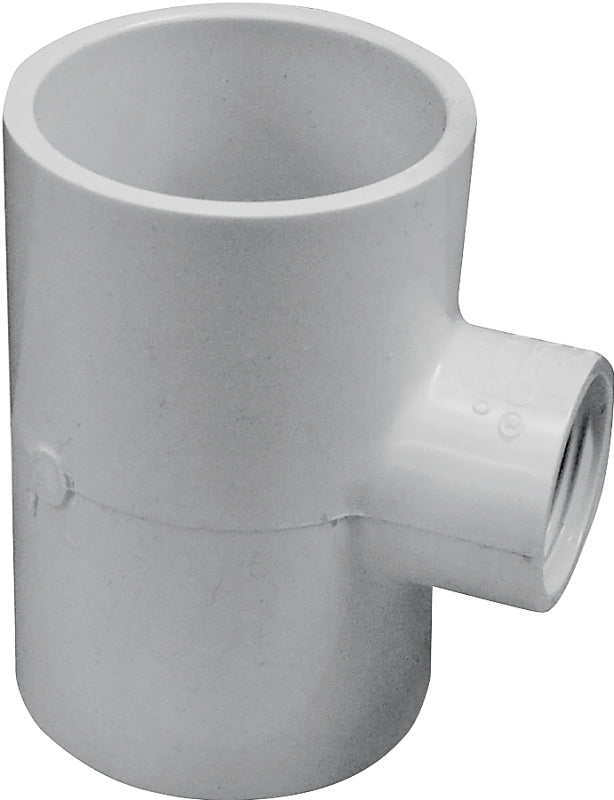 Lasco 402248BC Reducing Pipe Tee, 2 x 3/4 in, Slip x FIP, PVC, SCH 40 Schedule