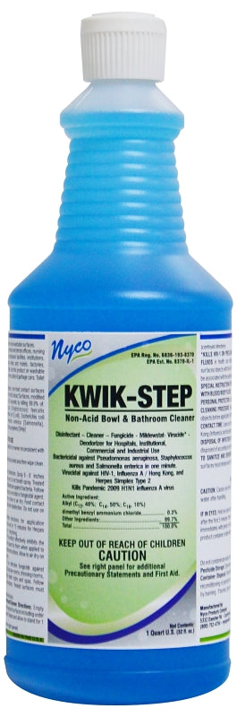 nyco NL634-Q12 Kitchen and Bathroom Cleaner, 32 oz, Liquid, Blue