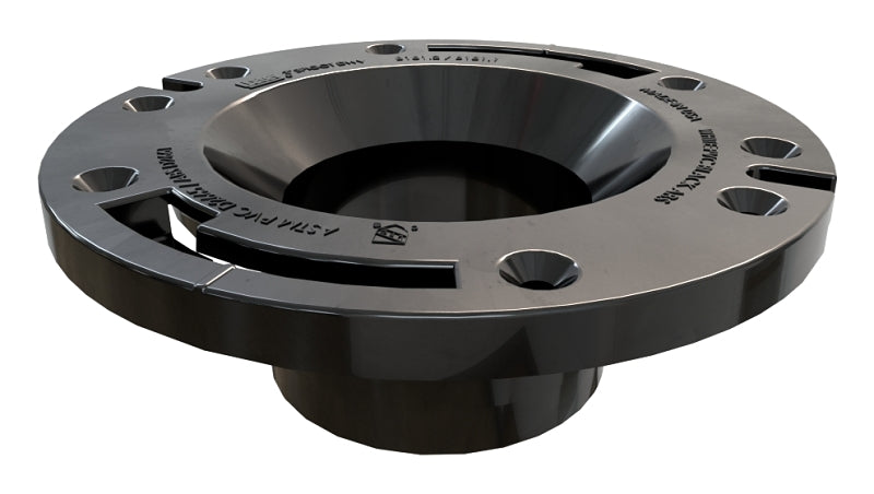 Oatey 43584 Closet Flange, 3 in Connection, ABS, Black