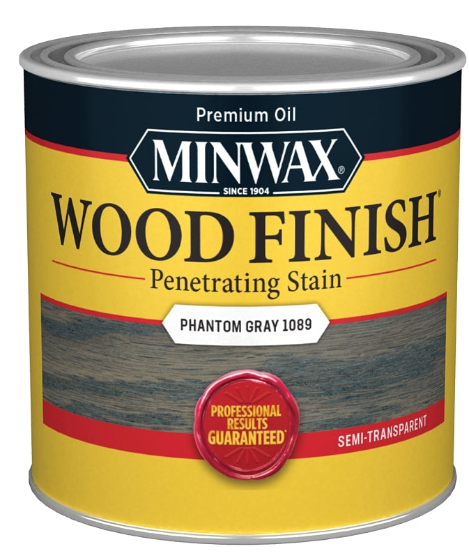 Minwax Wood Finish 118610000 Wood Stain, Phantom Gray, Liquid, 0.5 pt
