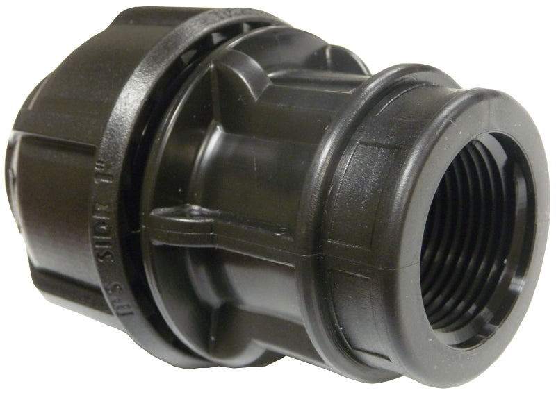 Homerite 358086 Pipe Adapter, 1-1/4 in, FPT, Polyethylene, 230 psi Pressure