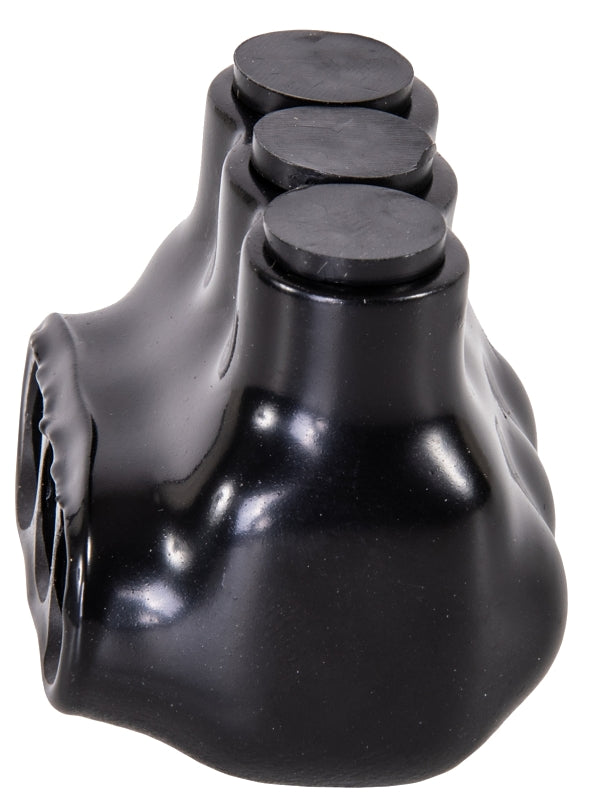 Polaris IPL IPL4-3B Insulated Multi-Tap Connector, 4 to 14 AWG Wire, 3 -Pole, Plastisol Housing Material, Black