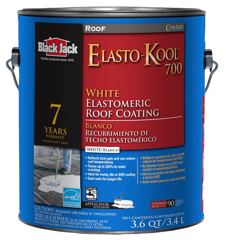 Gardner SK-7701 Elastomeric Roof Coating, White, 3.4 L Pail, Liquid