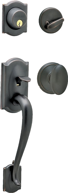 Schlage Camelot Series F360VCAM/SIE716 Combination Lockset, Mechanical Lock, Handleset with Knob Handle, Oval Design
