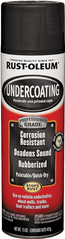 Rust-Oleum Automotive 248656 Undercoating Spray Paint, Black, 15 oz, Can
