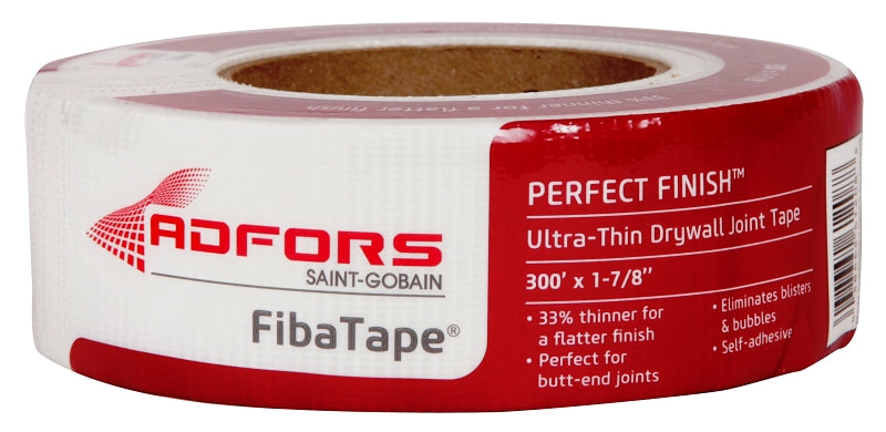 Adfors Perfect Finish FDW8654-U Drywall Tape Wrap, 300 ft L, 1-7/8 in W, White