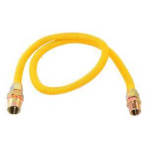 Eastman 30YE54V548B Gas Connector, 3/4 in, FIP x MIP, Stainless Steel, 48 in L, 5/8 in OD