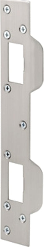Defender Security U 10385 Security Strike, 6 in L, 1-5/8 in W, Steel, Satin Nickel