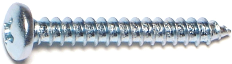 Midwest Fastener 03243 Screw, #8 Thread, Coarse Thread, Pan Head, Phillips Drive, Self-Tapping, Sharp Point, Steel, Zinc