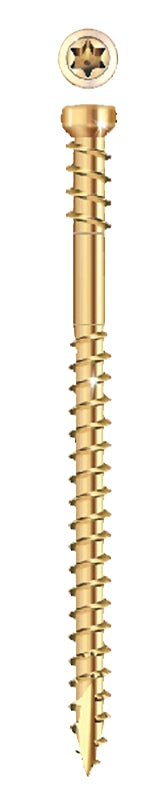 GRK Fasteners RT Series 16101 Screw, #9 Thread, 2-1/2 in L, Reverse Thread, Trim Head, Star Drive, Steel, 408 PAIL