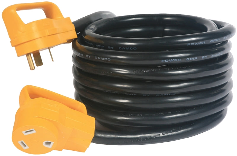 Camco 55191 Extension Cord, 10 ga Cable, 25 ft L, Male, Female, Black Jacket