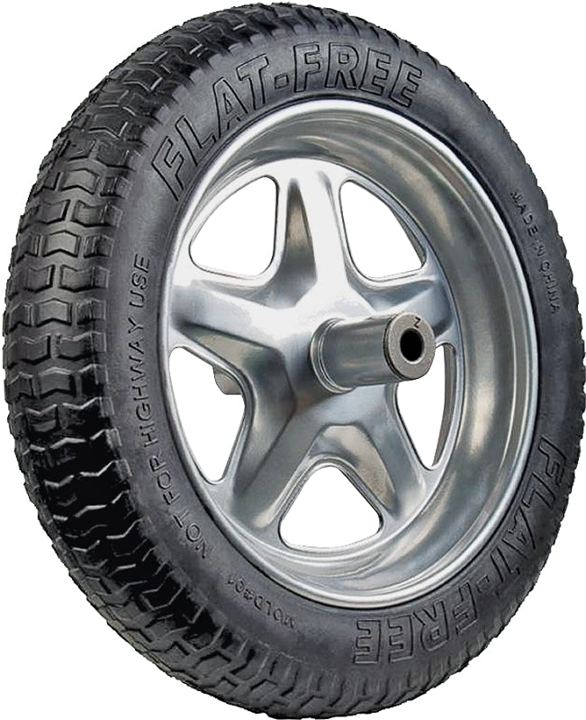 Garant SFFTCC Flat-Free Tire, 16 in Dia Tire, 3-1/2 in W Tire, Rubber Tire