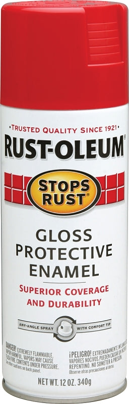 Stops Rust 7762830 Rust Preventative Spray Paint, Gloss, Sunrise Red, 12 oz, Can
