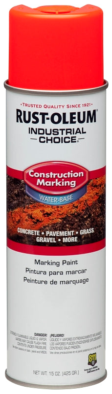 Industrial Choice 264699 Marking Spray Paint, Fluorescent Red/Orange, 17 oz, Can