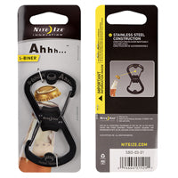 Nite Ize S-Biner Ahhh... SBO-03-01 Key Ring and Bottle Opener, Stainless Steel Case