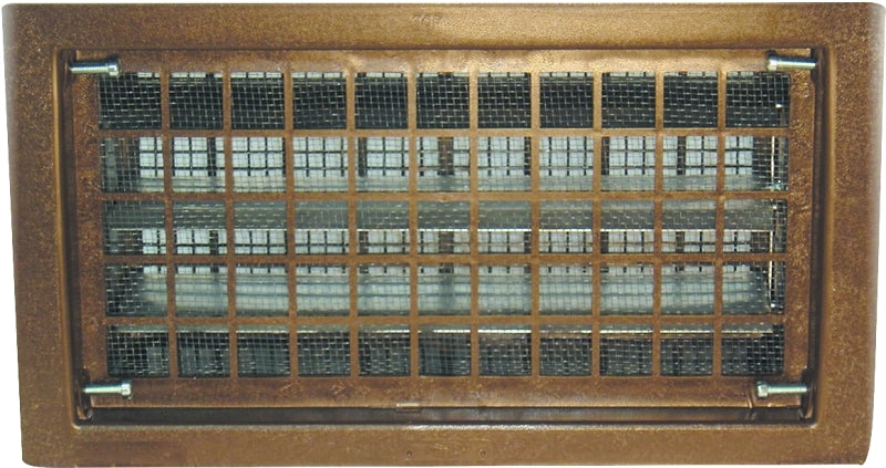 Bestvents 315CBR Foundation Vent, 62 sq-in Net Free Ventilating Area, Mesh Grill, Thermoplastic, Brown