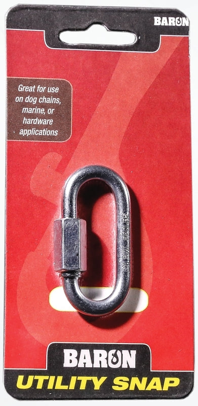 BARON C-7350T-1/4 Quick Link, 880 lb Working Load, Steel, Zinc