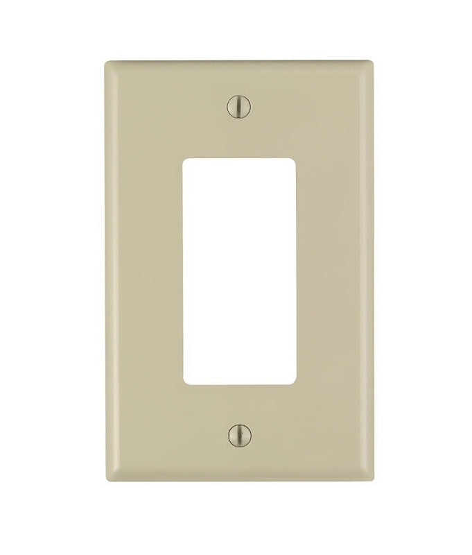 Decora 0PJ26-I Wallplate, 4.88 in L, 3.13 in W, 1 -Gang, Nylon, Ivory