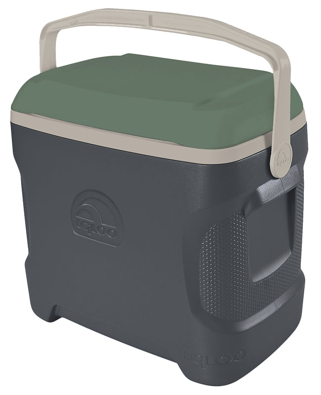 IGLOO 49672 Sportsman Ice Chest Cooler, 30 qt Cooler, HDPE/Resin, Green