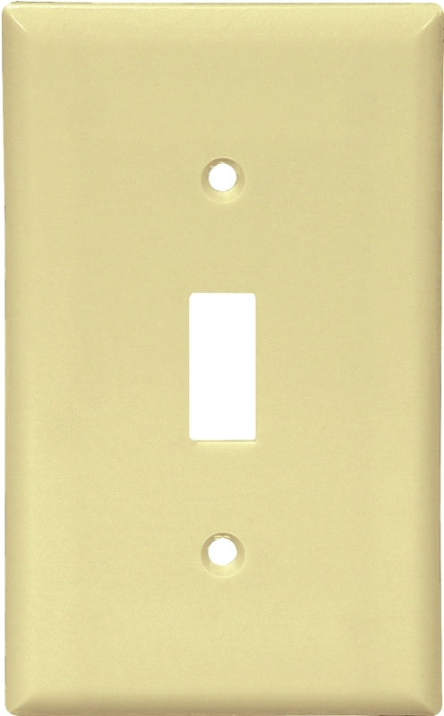 Eaton 2134V Wallplate, 4-1/2 in L, 2-3/4 in W, 1-Gang, Thermoset, Ivory