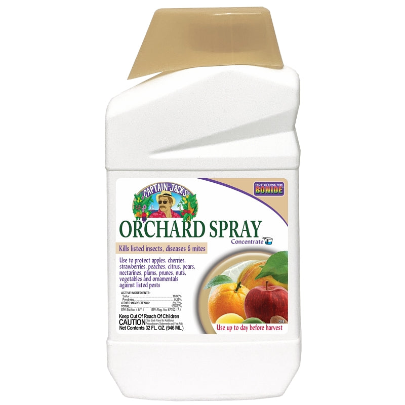 Bonide Captain Jack's 218 Fruit and Nut Orchard Spray, Liquid, Spray Application, 1 qt