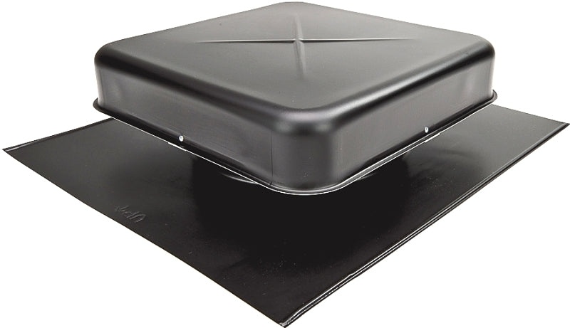 Lomanco LomanCool 600B Static Roof Vent, 16-5/8 in OAW, 60 sq-in Net Free Ventilating Area, Aluminum, Black