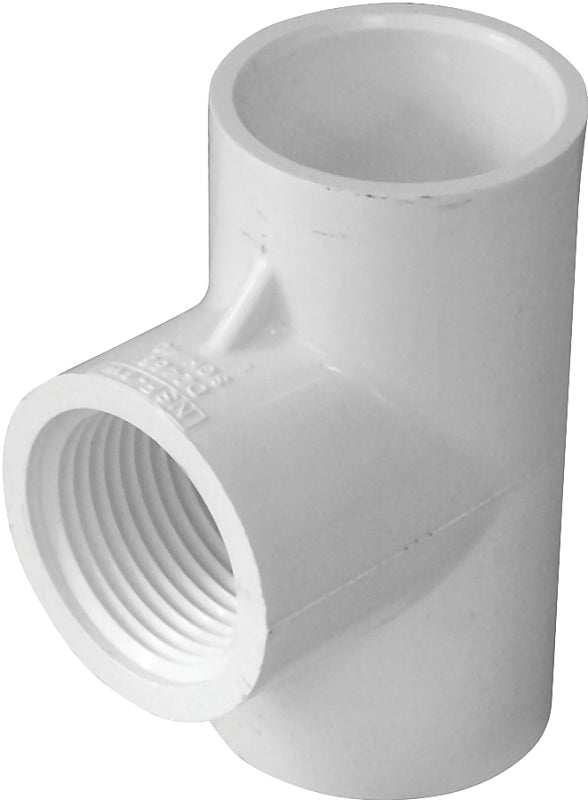 Xirtec 140 435852 Pipe Tee, 3/4 in, Socket x Socket x FPT, PVC, White, SCH 40 Schedule, 150 psi Pressure