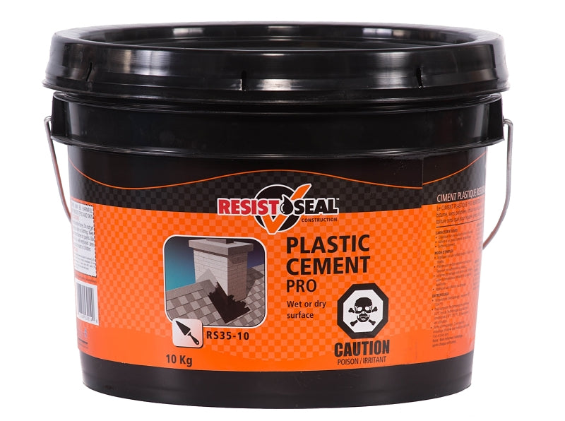 Resistoseal 53014 Pro Plastic Cement, Black, Liquid, 22 lb