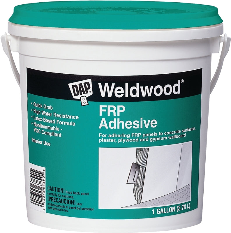 Weldwood 60480 Panel Adhesive, White, 1 gal, Pail