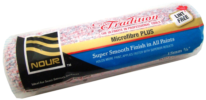 NOUR Tradition Microfiber Cloth Plus Z 9MFB15 Cover Refill, 1/2 in Thick Nap, 9-1/2 in L, Microfiber Cloth Cover