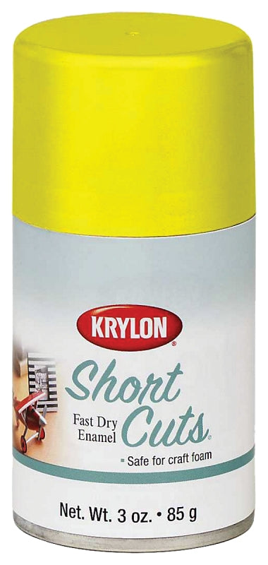 Krylon KSCS036 Craft Spray Paint, High-Gloss, Sun Yellow, 3 oz, Can