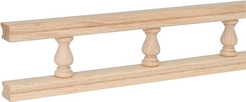 Waddell 550-6PC Galley Rail with Sleeve, 6 ft L, 2-1/2 in W, Maple