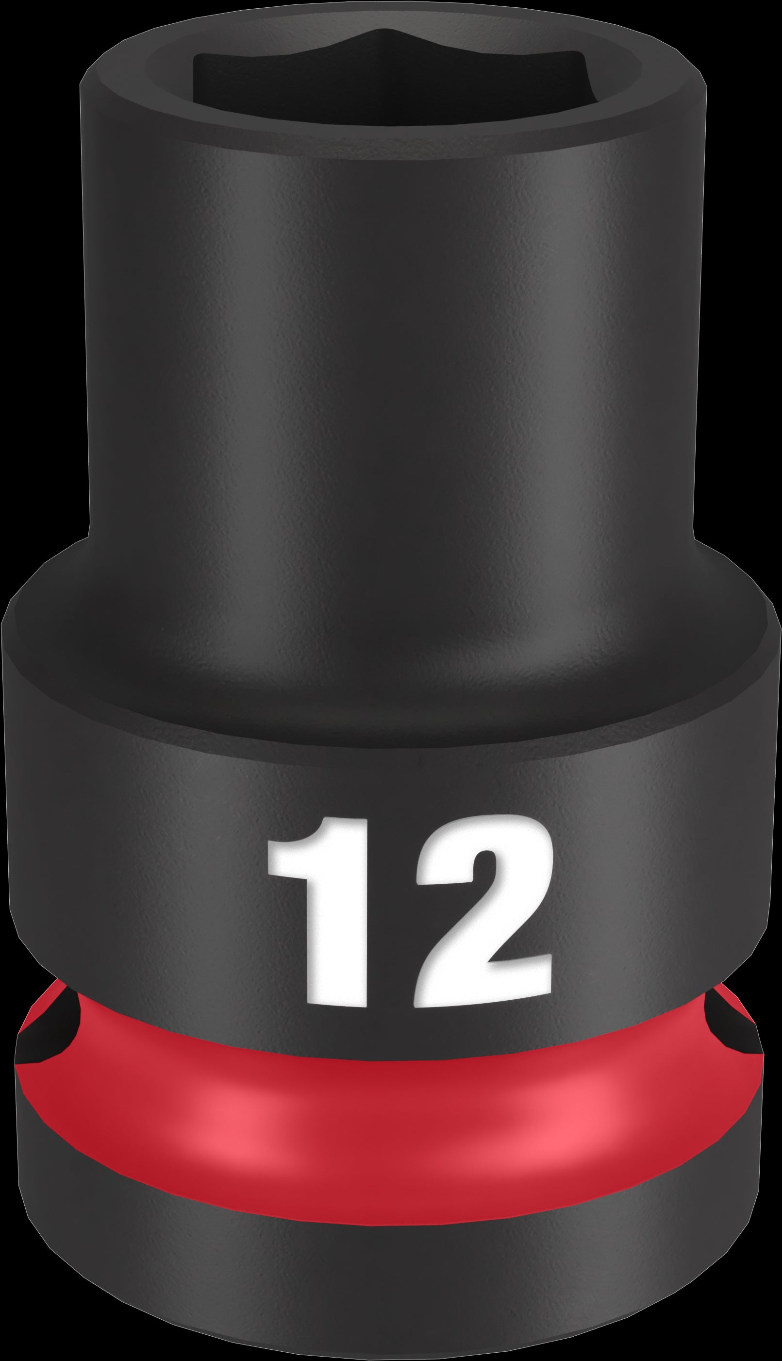 Milwaukee SHOCKWAVE Impact Duty Series 49-66-6244 Shallow Impact Socket, 12 mm Socket, 1/2 in Drive, Square Drive