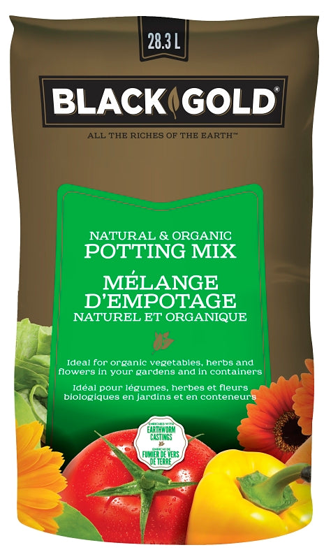 Black Gold 1402040.LT028.3P Natural and Organic Potting Mix, 28.3 L