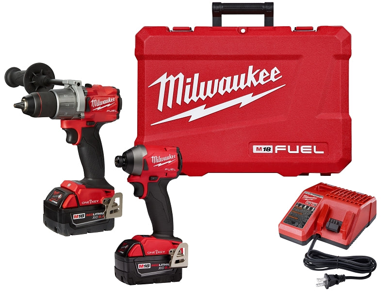 Milwaukee M18 FUEL 2996-22 Combination Kit, Battery Included, 18 V, 2-Tool, REDLITHIUM Battery