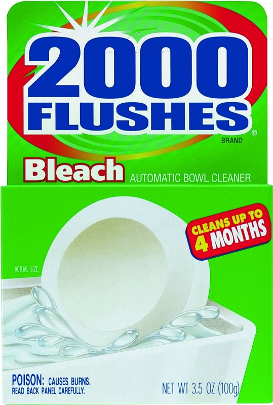 2000 Flushes 290071 Toilet Bleach Tablet, 1.75 oz, Very Slight Pungent, Off-White