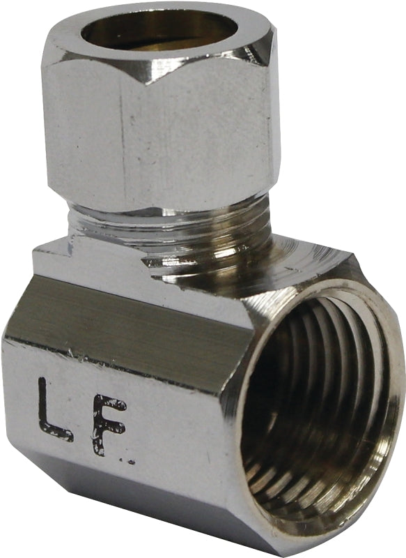 Plumb Pak PP69PCLF Water Supply Connector, 1/2 in, FIP x Compression, Chrome