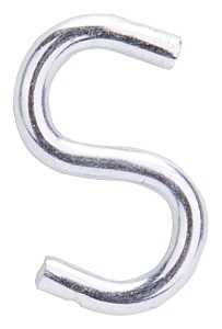 ProSource LR369 S-Hook, 20 lb Working Load, 0.118 in Dia Wire, Steel, Zinc