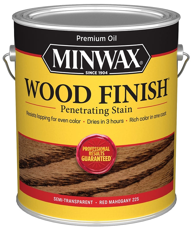 Minwax Wood Finish 710770000 Wood Stain, Red Mahogany, Liquid, 1 gal, Can