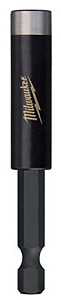 Milwaukee SHOCKWAVE 48-32-4505 Bit Holder with C-Ring, 1/4 in Drive, Hex Drive, 1/4 in Shank, Hex Shank, Steel