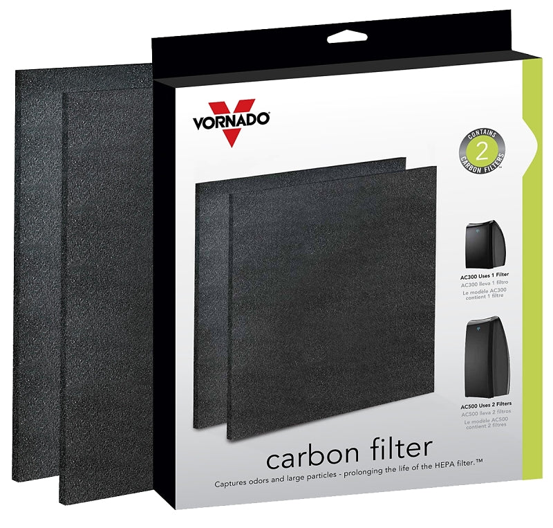 VORNADO MD1-0023 Activated Carbon Filter, Black, For: AC300, AC350, AC500, AC550 Air Purifier