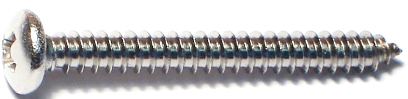 Midwest Fastener 05112 Screw, #8 Thread, Coarse Thread, Pan Head, Phillips Drive, Self-Tapping, Sharp Point, 100 PK